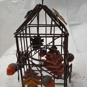 Metal Bird Cage Candle Holder
